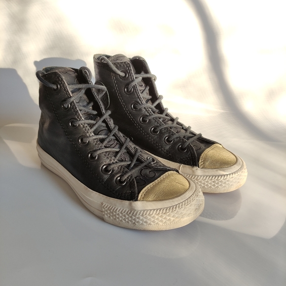 Converse Leather Lambskin High Tops Rare Chinese New Year Edition Sz 6 - Picture 1 of 11